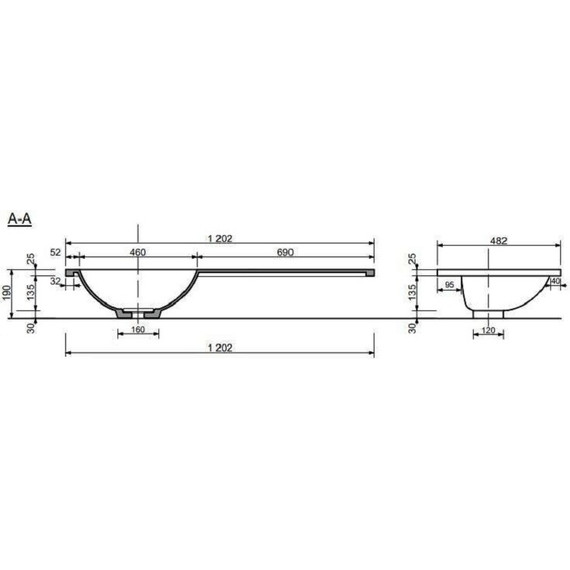Тумба напольная с раковиной-столешницей Taliente Olejo 120 см L TA-MBO-60NR-blanco, белый глянец - фото 5