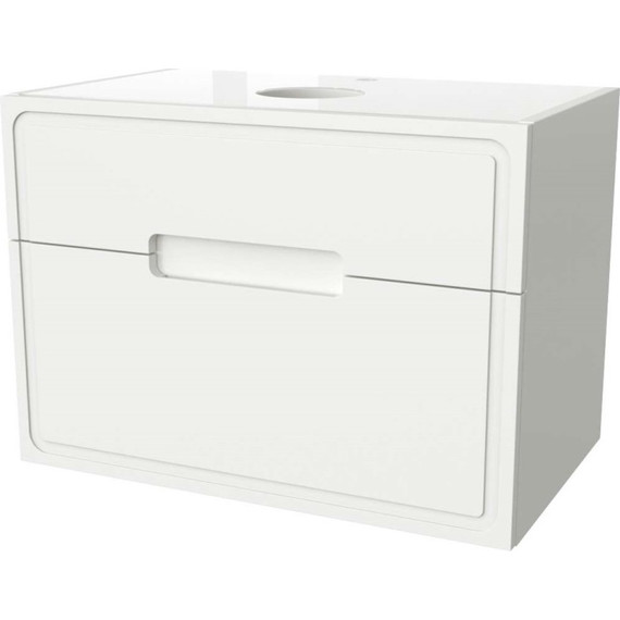 Тумба подвесная со столешницей Taliente Olejo 100 см TA-MBO-100PS-blanco, белый глянец - фото 