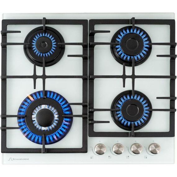 Газовая варочная поверхность Schaub Lorenz SLK GL6511 (белое стекло) - фото 2