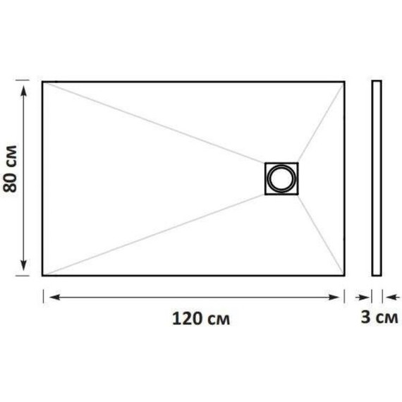 Поддон каменный Taliente 120x80 см PTA-ST-120W, белый матовый - фото 4