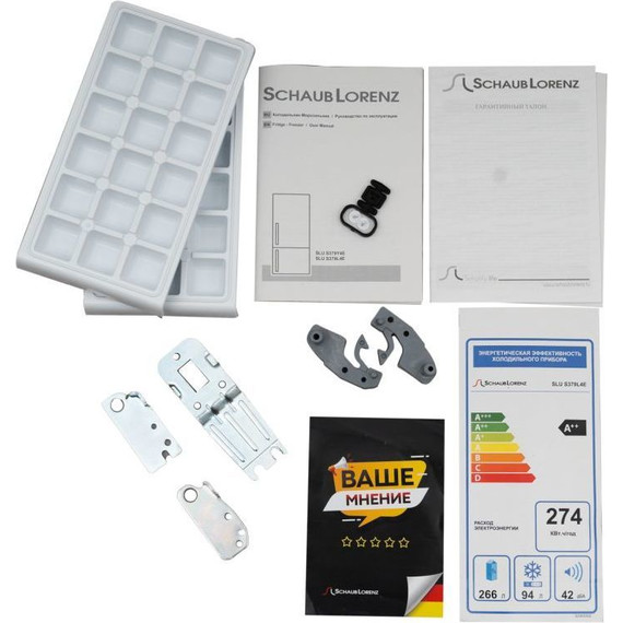 Двухкамерный холодильник Schaub Lorenz SLU S379L4E (белое стекло) - фото 13