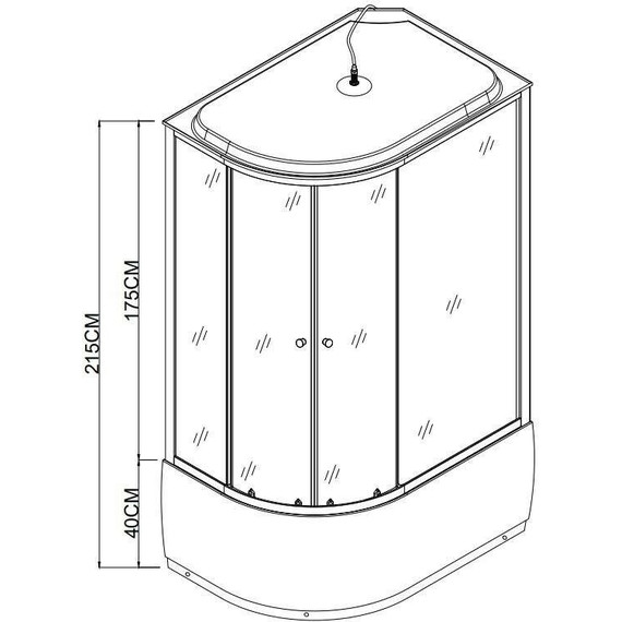Душевая кабина Taliente 120x80 см TA-12080GR, хром/тонированное - фото 4
