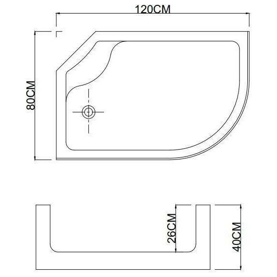 Душевая кабина Taliente 120x80 см TA-12080GR, хром/тонированное - фото 6