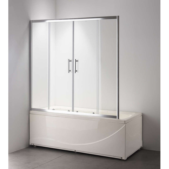 Шторка для ванны Taliente 170 см TA-1714CP, хром/прозрачное - фото 