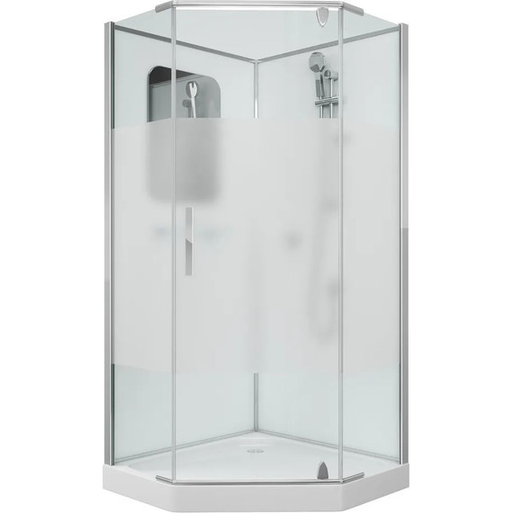 Душевое кабина Grossman Classic 90x90 см GR171D, хром/матовое - фото 