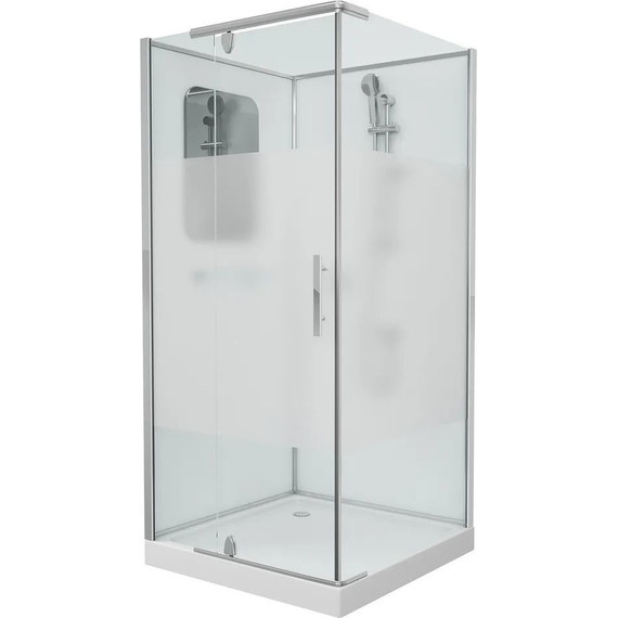 Душевое кабина Grossman Classic 100x100 см GR170QL, хром/матовое - фото 