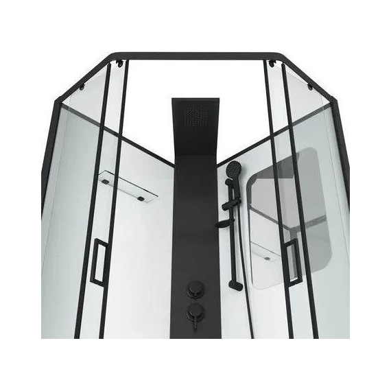 Душевое кабина Grossman Elegans 90x90 см GR251D, чёрный/прозрачное - фото 4