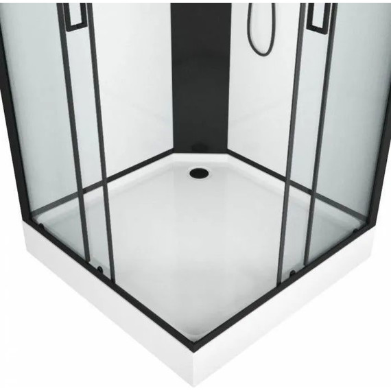 Душевое кабина Grossman Elegans 90x90 см GR251Q, чёрный/прозрачное - фото 3