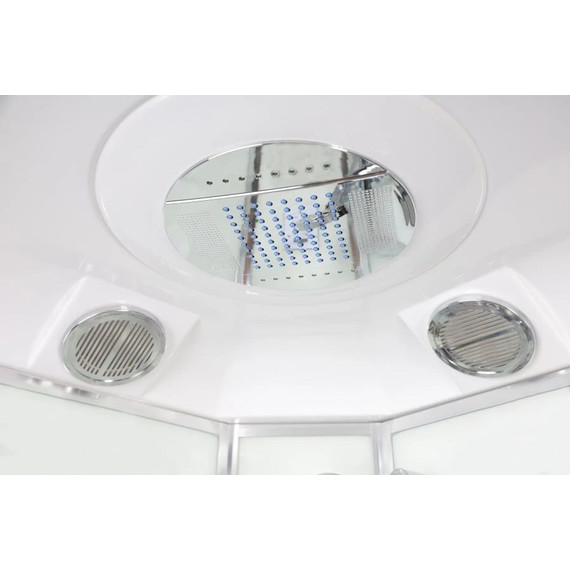 Гидробокс Niagara Ultra NG-309-01R 100x100 см, хром/прозрачное/матовое (безсиликоновая сборка) - фото 4