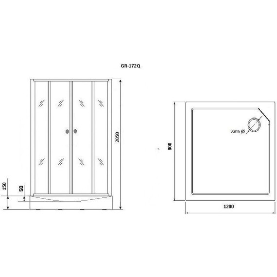 Душевое кабина Grossman Classic 120x80 см GR172QR R, хром/матовое - фото 4