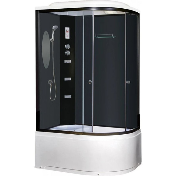 Гидробокс Niagara Ultra NG-214-01LN 120x80 см, черный/тонированное (безсиликоновая сборка) - фото 2