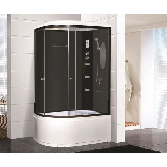 Гидробокс Niagara Ultra NG-214-01RN 120x80 см, черный/тонированное (безсиликоновая сборка) - фото 4