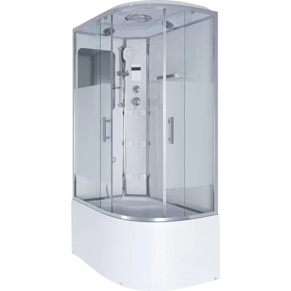 Гидробокс Niagara Ultra NG-310-01L 120x80 см, хром/прозрачное/матовое (безсиликоновая сборка) - фото 2