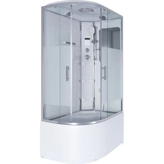 Гидробокс Niagara Ultra NG-310-01R 120x80 см, хром/прозрачное/матовое (безсиликоновая сборка) - фото 2