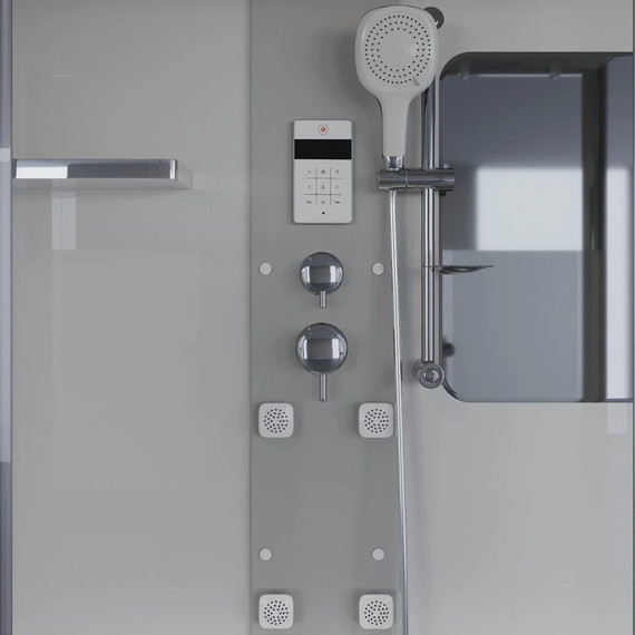 Гидробокс Niagara Ultra NG-3170-01 170x75 см, хром/прозрачное/матовое (безсиликоновая сборка) - фото 8