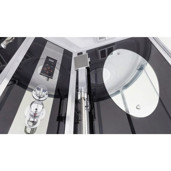 Гидробокс Niagara Ultra NG-902-01 100x100 см, хром/тонированное (безсиликоновая сборка) - фото 7