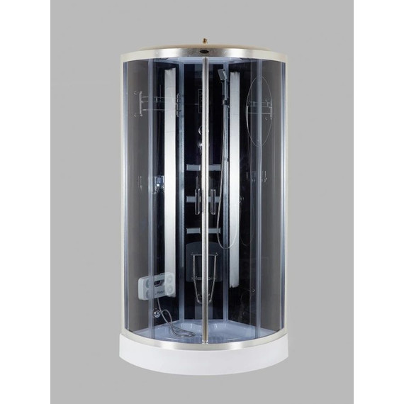 Гидробокс Niagara Ultra NG-902-01 100x100 см, хром/тонированное (безсиликоновая сборка) - фото 2