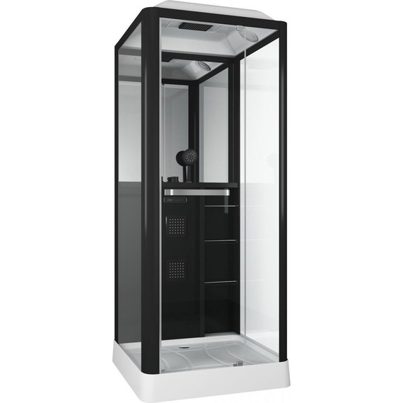 Гидробокс Grossman 90x90 см GR221, чёрный/прозрачное - фото 