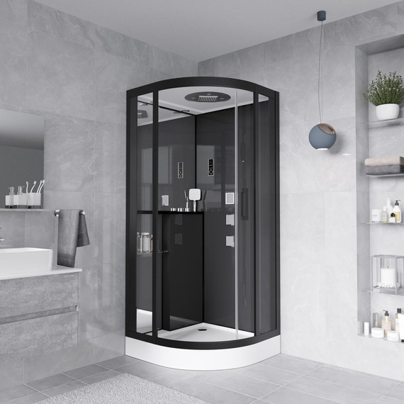 Гидробокс Grossman 100 см GR241, чёрный/прозрачное - фото 2