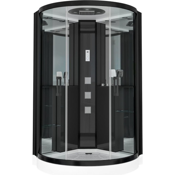 Гидробокс Grossman 120 см GR242, чёрный/прозрачное - фото 