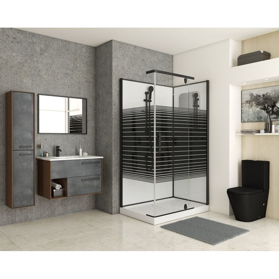 Душевое кабина Grossman Classic 120x80 см GR272QR R, чёрный/узор - фото 2