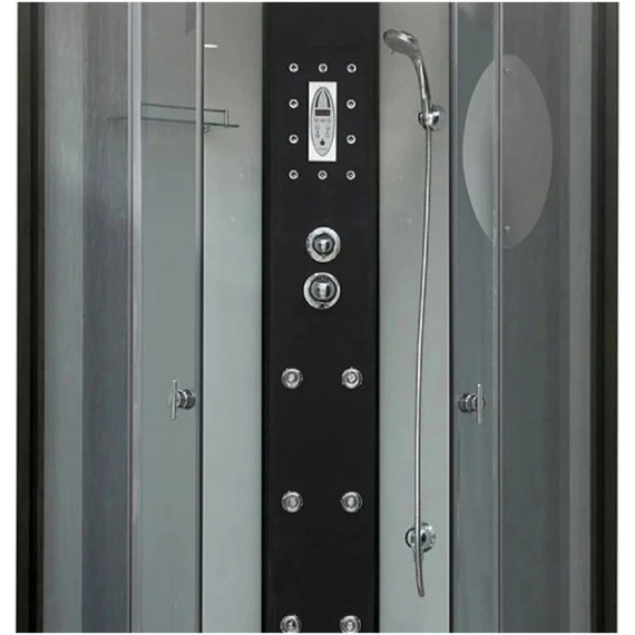 Гидробокс Niagara Ultra NG-1902-01 100x100 см, черный/тонированное (безсиликоновая сборка) - фото 3