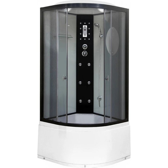 Гидробокс Niagara Ultra NG-1908-01 90x90 см, черный/тонированное (безсиликоновая сборка) - фото 2