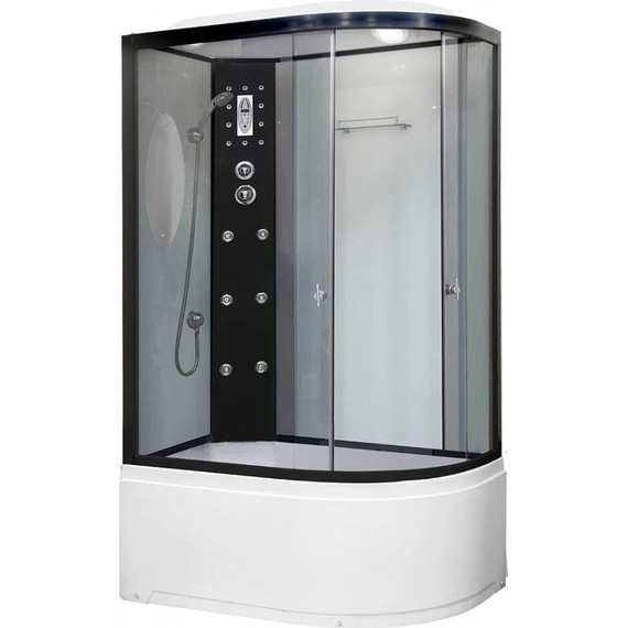 Гидробокс Niagara Ultra NG-1910-01L 120x80 см, черный/тонированное (безсиликоновая сборка) - фото 2