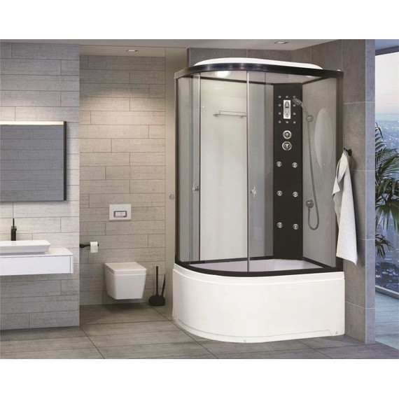 Гидробокс Niagara Ultra NG-1910-01R 120x80 см, черный/тонированное (безсиликоновая сборка) - фото 3