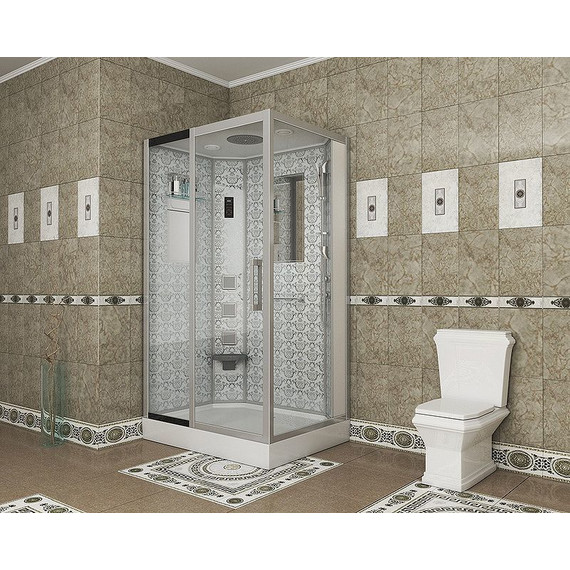 Гидробокс Niagara Luxe NG-7711WL 120x90 см, серебро/прозрачное - фото 