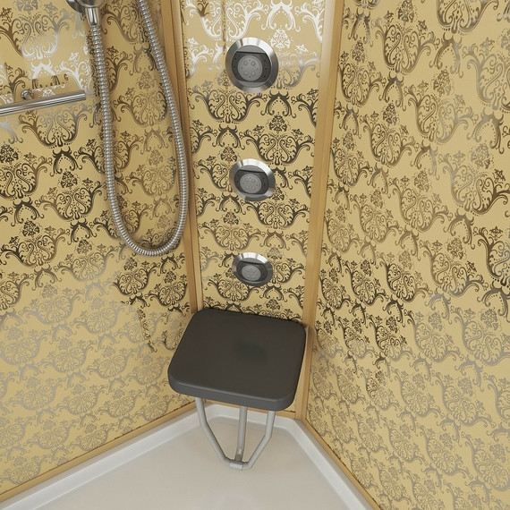 Гидробокс Niagara Luxe NG-7715G 90x90 см, золото/прозрачное - фото 3