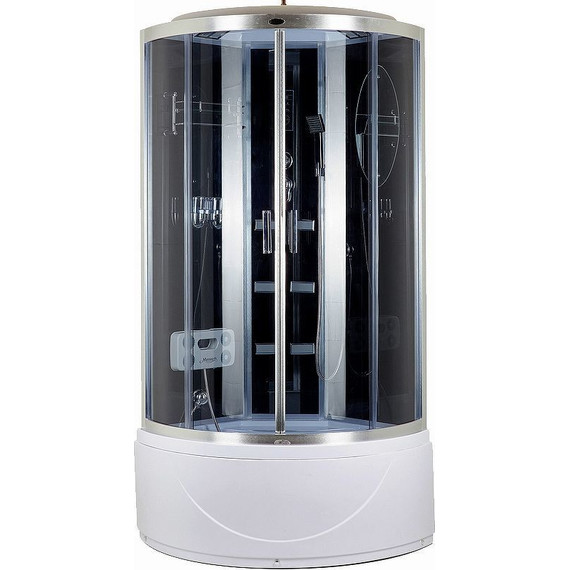 Гидробокс Niagara Ultra NG-911-01 115x115 см, хром/тонированное (безсиликоновая сборка) - фото 3