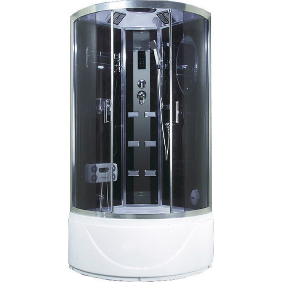 Гидробокс Niagara Ultra NG-911-01 115x115 см, хром/тонированное (безсиликоновая сборка) - фото 2