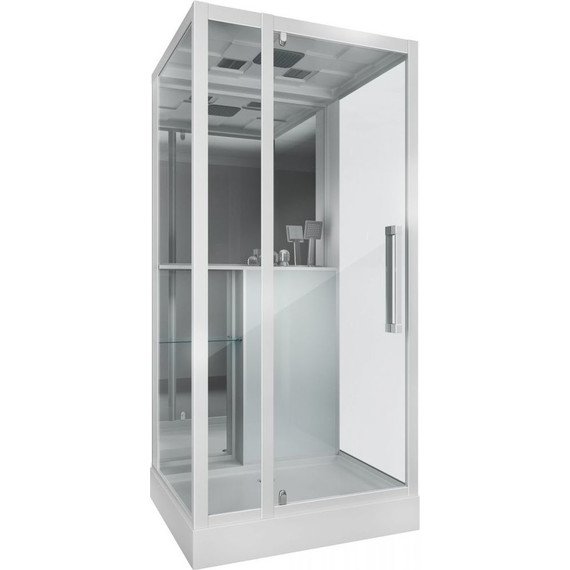 Душевое кабина Grossman 90x100 см GR166, белый/прозрачное - фото 