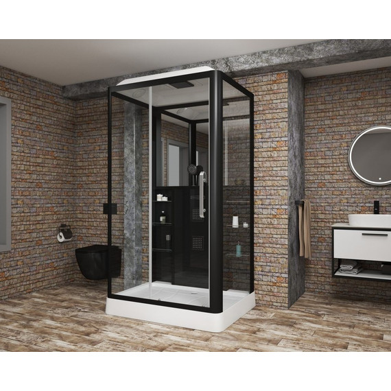 Гидробокс Grossman 90x120 см GR227L L, чёрный/прозрачное - фото 2