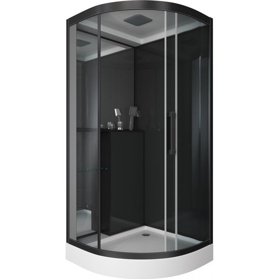 Душевое кабина Grossman 100x100 см GR260, чёрный/прозрачное - фото 