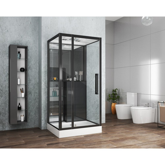 Душевое кабина Grossman 90x90 см GR261, чёрный/прозрачное - фото 2