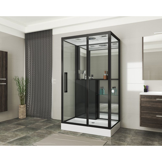 Душевое кабина Grossman 80x120 см GR267, чёрный/прозрачное - фото 2