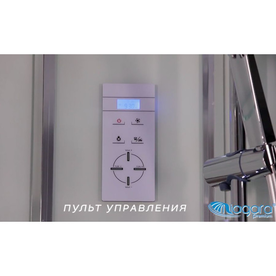 Гидробокс Niagara Premium NG-6001-01GD 90x90 см, хром/прозрачное (безсиликоновая сборка) - фото 4