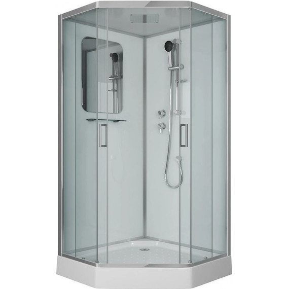 Душевая кабина Niagara Premium NG-6002-01D 100x100 см, хром/прозрачное (безсиликоновая сборка) - фото 2