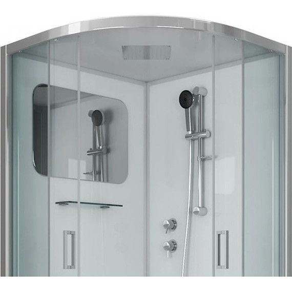 Душевая кабина Niagara Premium NG-6002-01 100x100 см, хром/прозрачное (безсиликоновая сборка) - фото 5