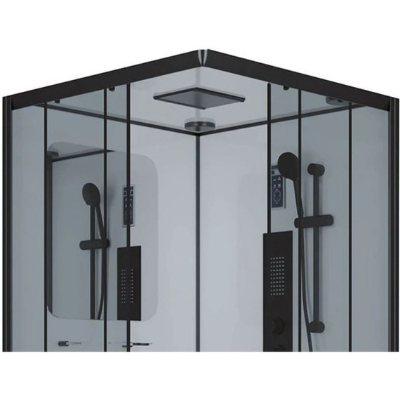 Гидробокс Niagara Premium NG-6901-01GQ BLACK 90x90 см, черный/тонированное (безсиликоновая сборка) - фото 8