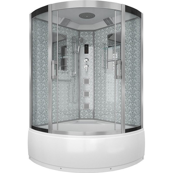 Гидробокс Niagara Luxe NG-7744W 120x120 см, серебро/прозрачное - фото 2