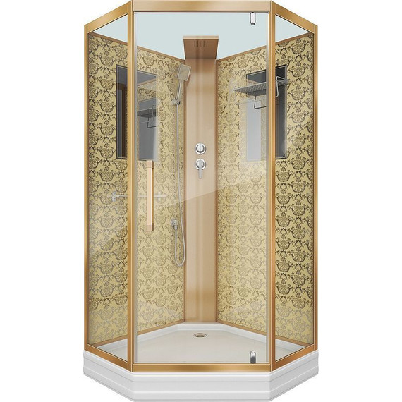 Душевая кабина Niagara Luxe NG-7799GBK 90x90 см, золото/прозрачное - фото 2
