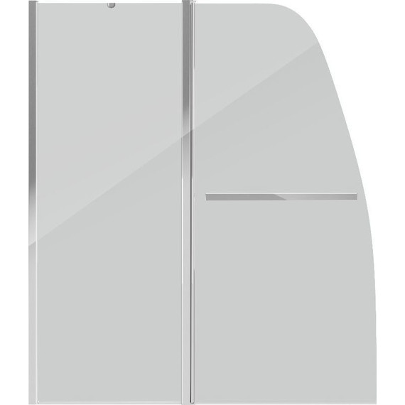 Шторка для ванны Grossman 1200х1400 мм GR-100/2, хром/прозрачное - фото 