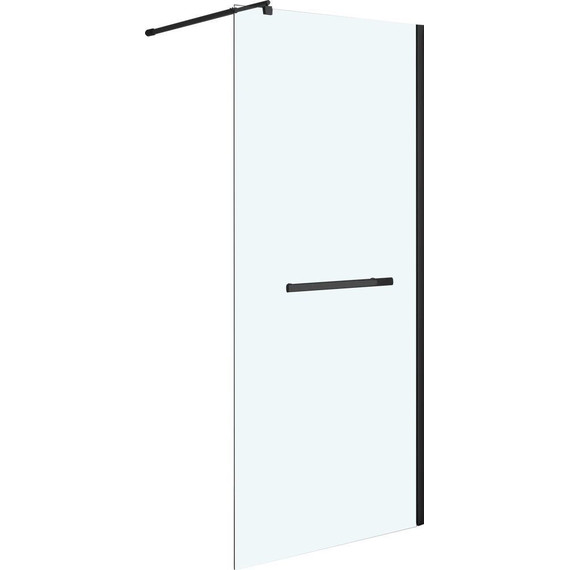 Душевая перегородка Niagara Nova 100 см NG-681-10BLACK с кронштейном, черный/прозрачное - фото 2