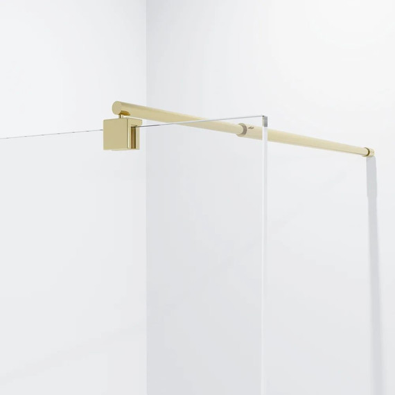 Душевая перегородка Niagara Nova 90 см NG-643-90GOLD с кронштейном, золото/прозрачное - фото 3