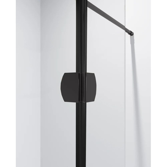 Душевая перегородка Niagara Nova 110 см NG-682-11BLACK с кронштейном, черный/прозрачное - фото 4