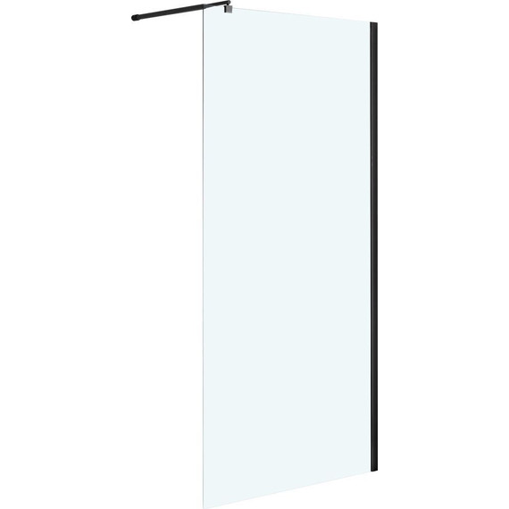 Душевая перегородка Niagara Nova 80 см NG-683-80BLACK с кронштейном, черный/прозрачное - фото 2