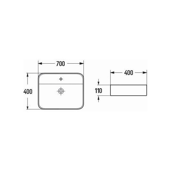 Раковина-чаша SantiLine 70 см SL-1007 - фото 2